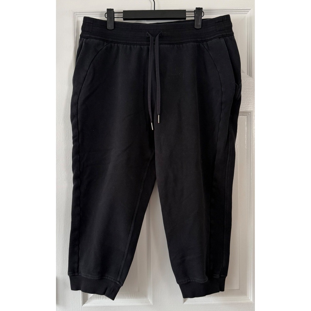 Lululemon Scuba‎ High-Rise French Terry Jogger Crop 23 Black Size 14